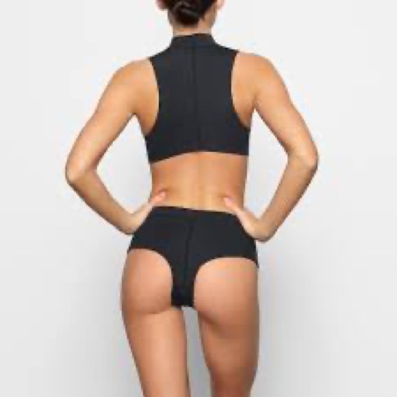 🖤SKIMS SWIM SPORT CHEEKY BIKINI BOTTOM ONYX XXS S L - Picture 3 of 7
